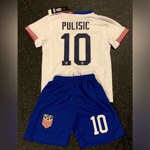Christian Pulisic USA Youth Soccer Jersey Set XS, S, M, L, XL and Toddler 3T-6T